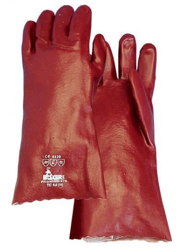 GUANTI PVC ROSSO CM 45