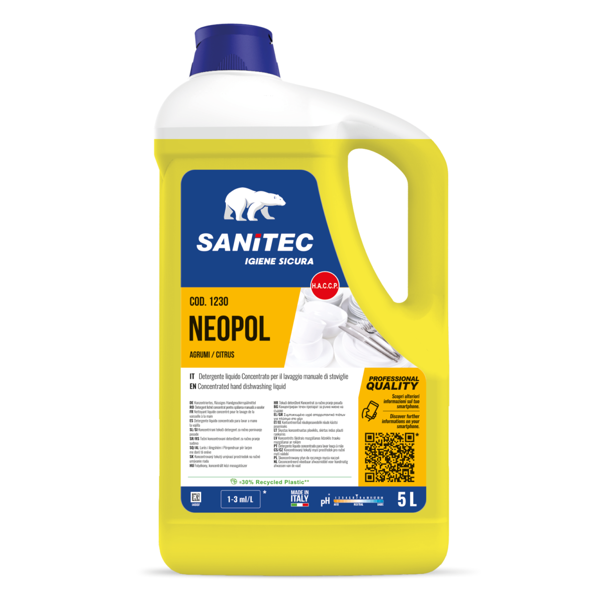 NEOPOL LIQ.PT GEL AGRUMI SANITEC kg.5 1230