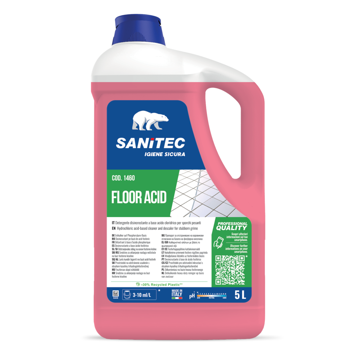 DET.lt. 5 FLOOR ACID SANITEC 1460