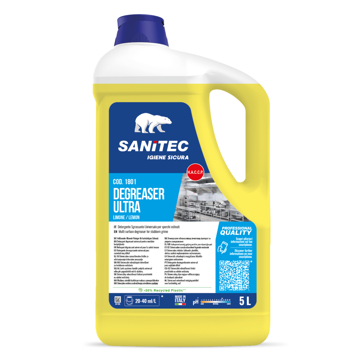 DET.lt. 5 SGRASSATORE ULTRA LIMONE SANITEC 1801