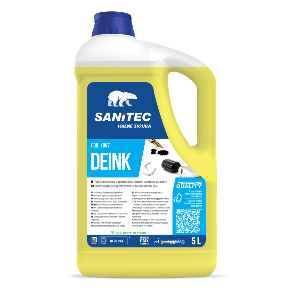 DET.lt. 5 DEINK DETERSOLVENTE SANITEC 1887