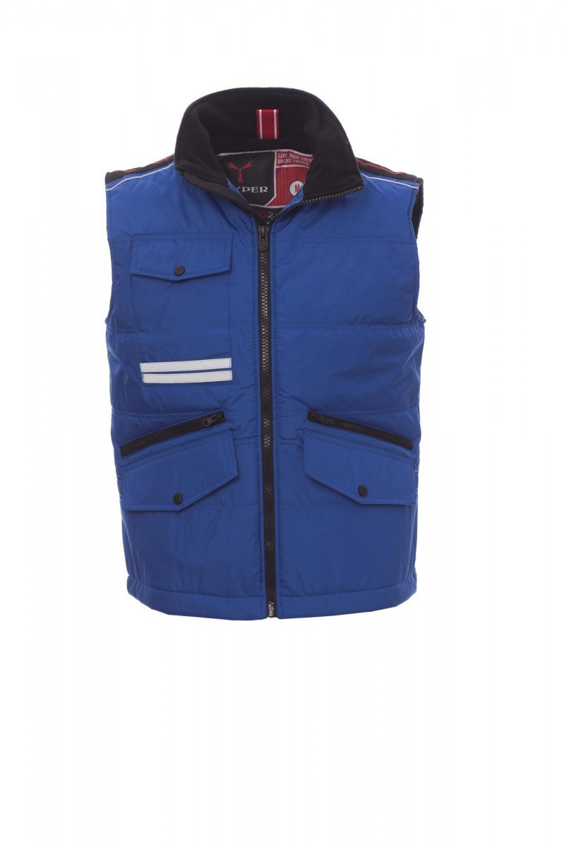 GILET IMBOTTITO MULTITASCHE NYLON MIG 2.0 C/PROFILI RIFLETT PONGEE RIPSTOP