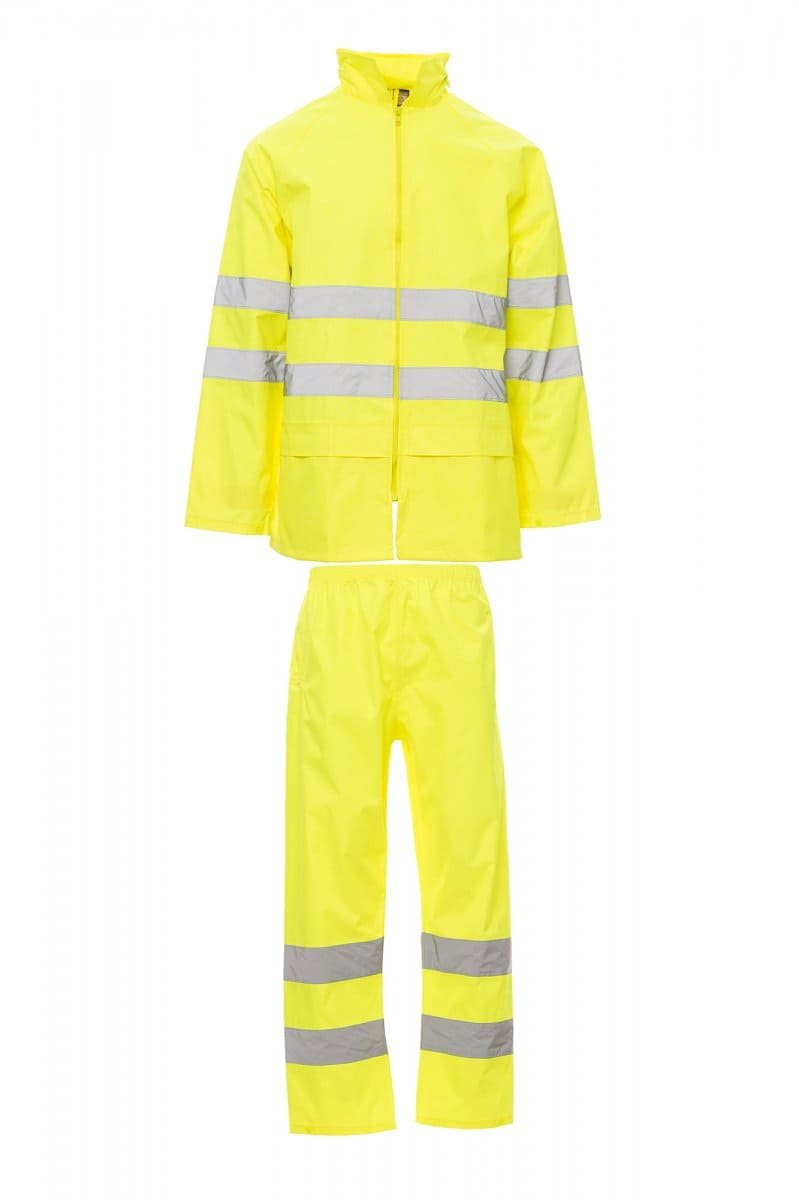 IMPERMEABILE ALTA VISIBILITA COMPLETO GIACCA + PANTALONE 04632 HI-VI RAINSET PAYPER