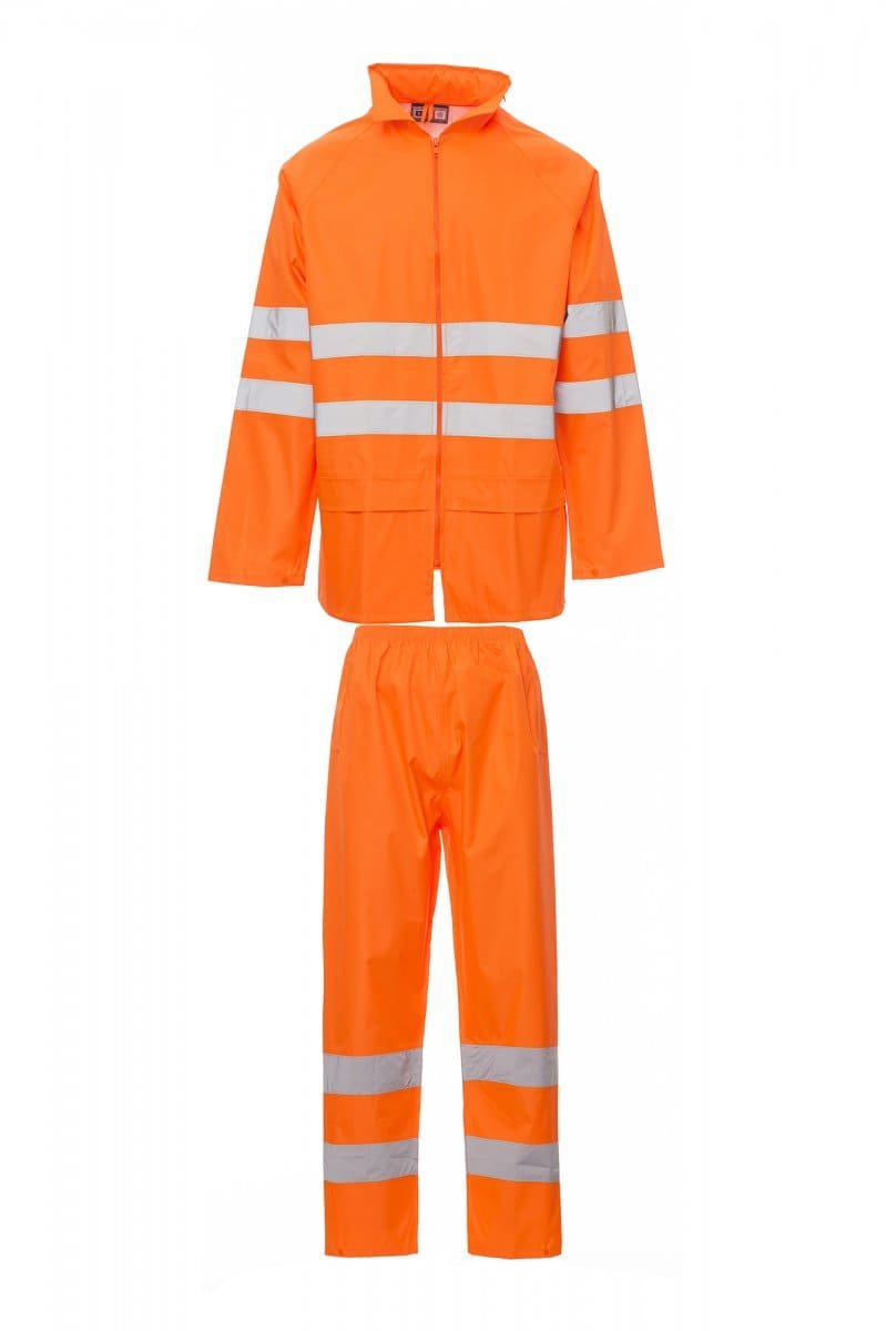 IMPERMEABILE ALTA VISIBILITA COMPLETO GIACCA + PANTALONE 04632 HI-VI RAINSET PAYPER - immagine 2