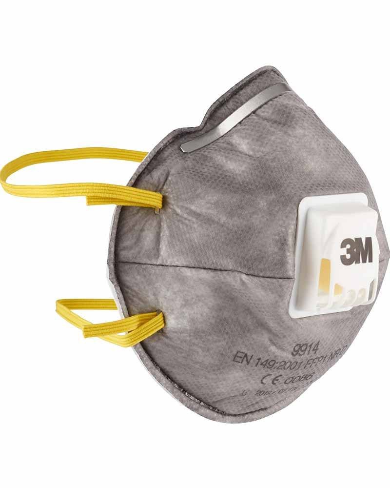 MASCHERINA FFP1 3M 9914 CON VALVOLA CARBONI ATTIVI