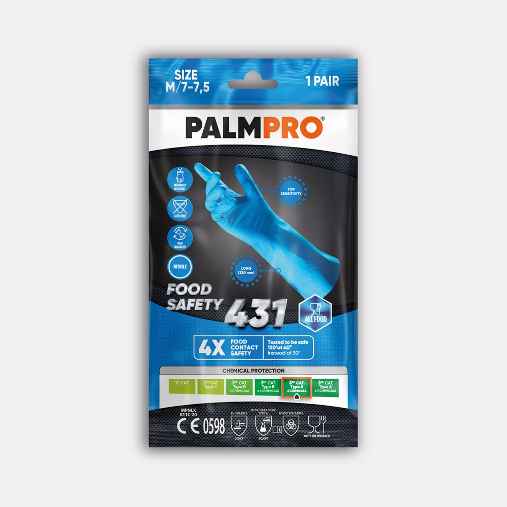 GUANTI NITRILE LEGGERO AZZURRI INTERFACE SOFT ICO GUANTI MPNLX PALMPRO 431/811C - immagine 2